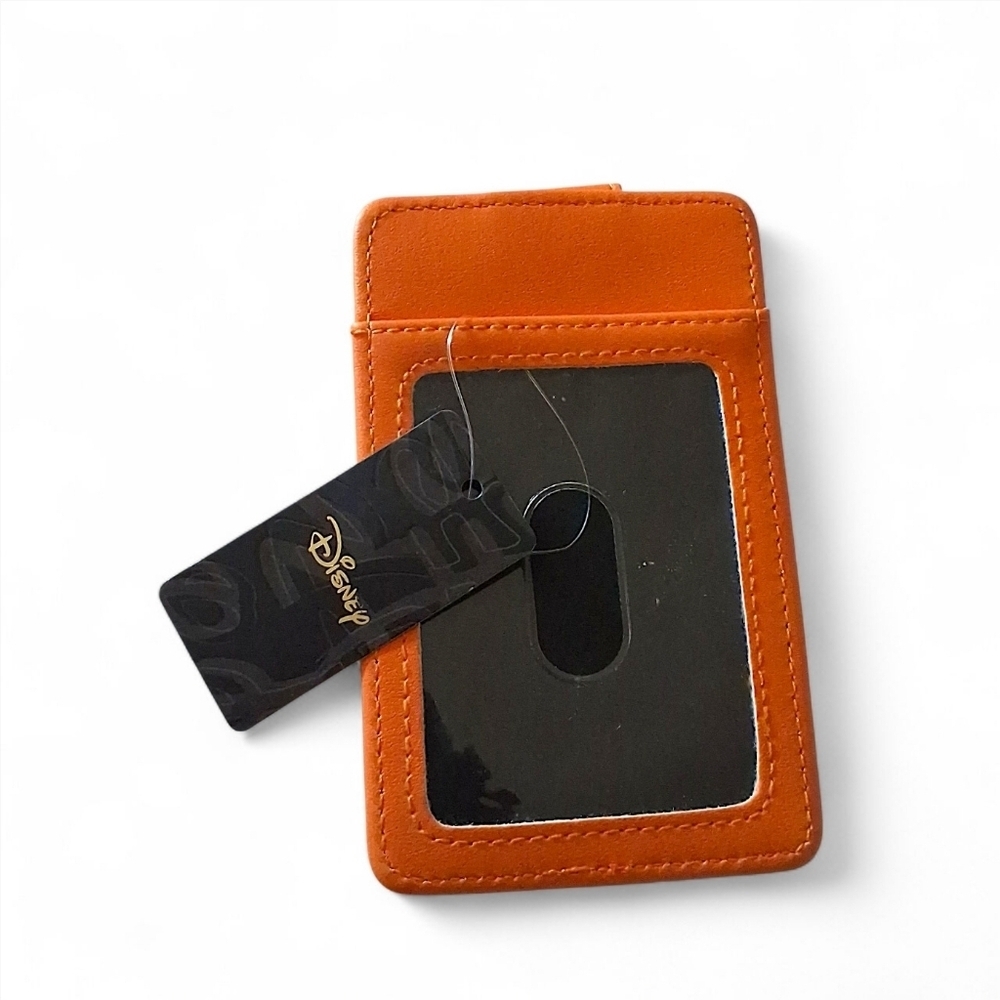 Disney Parks Halloween Mickey Pumpkin Orange Cardholder Wallet β NWT - Picture 3 of 6